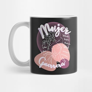 Warrior woman. empowered women. Linear art in feminine. Mug